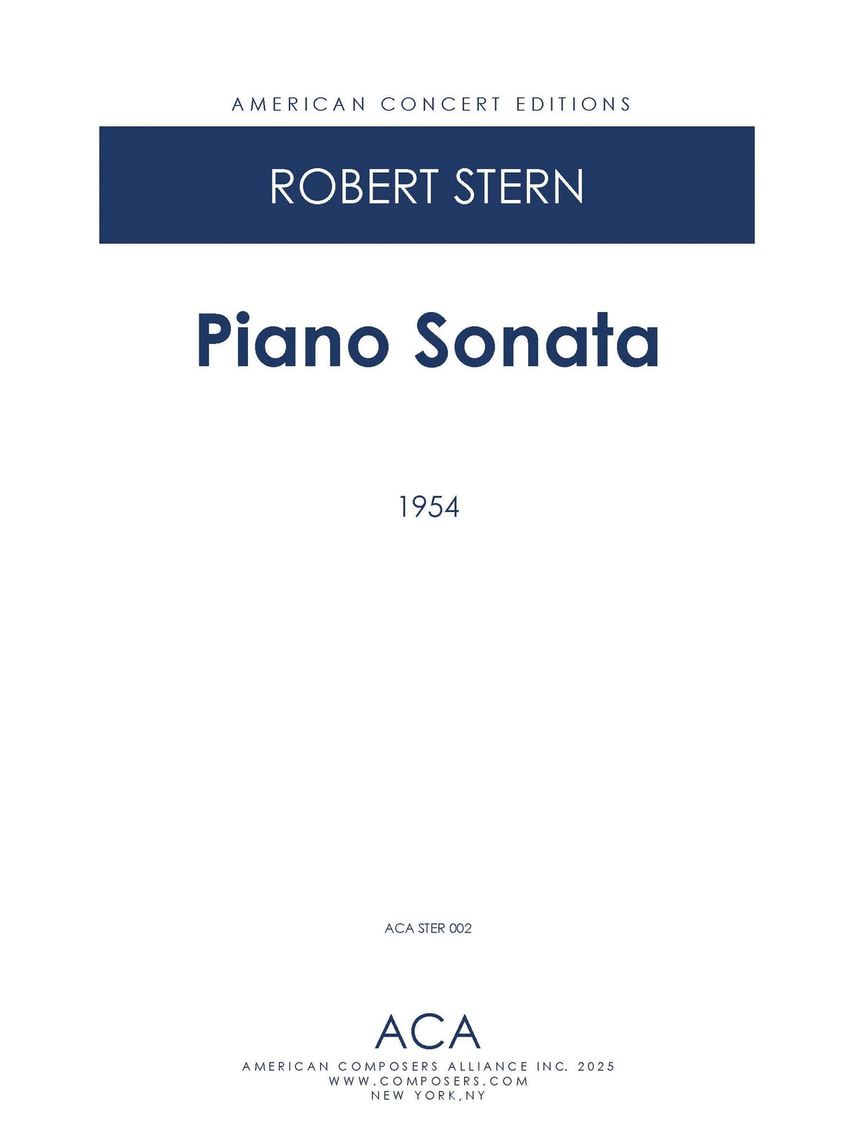 R. Stern: Piano Sonata