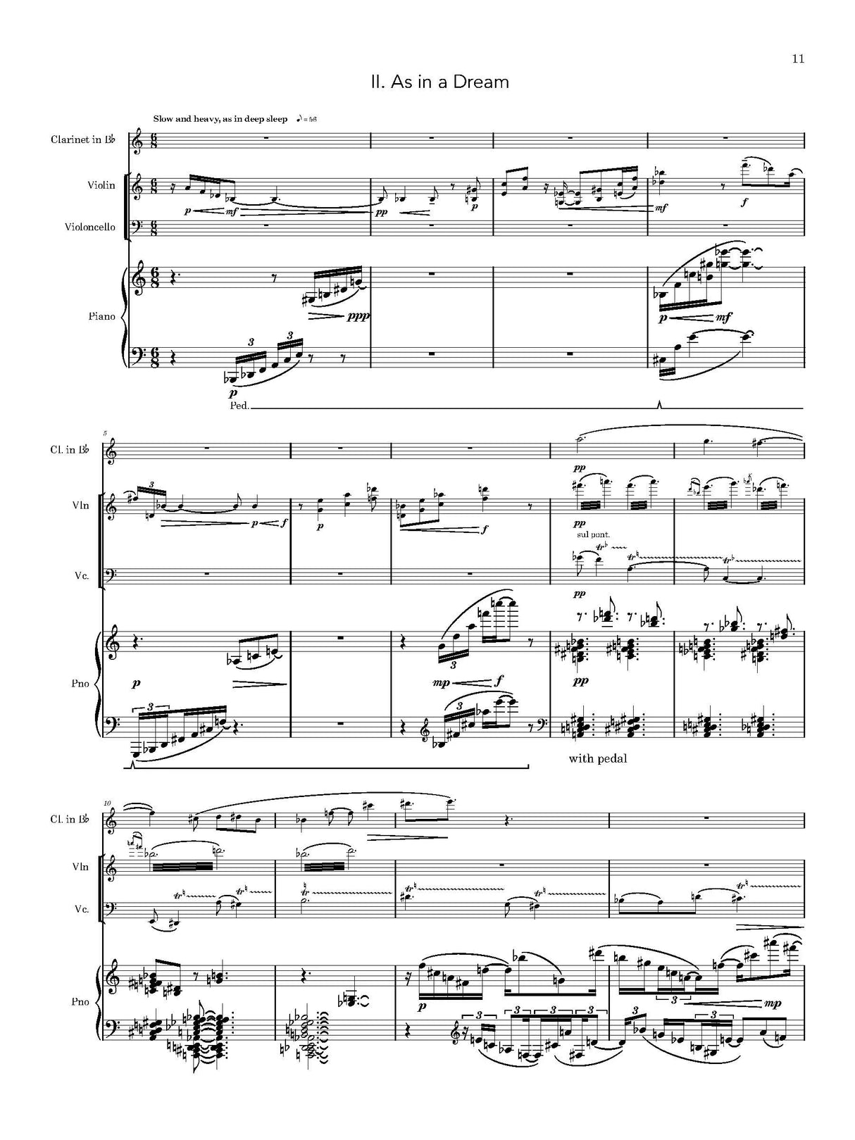 Liptak: Quartet for Clarinet & Piano Trio