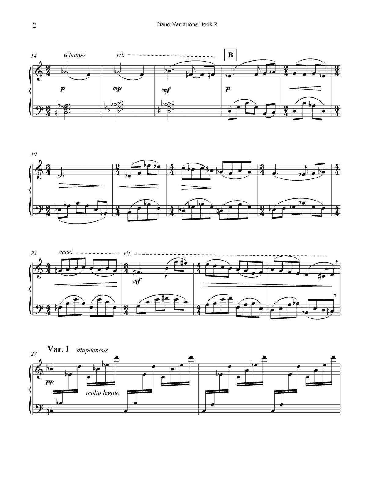 D. Richardson: Piano Variations - Book 2