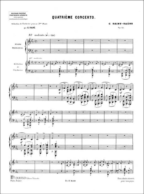 Saint-Saëns: Piano Concerto No. 4, Op. 44