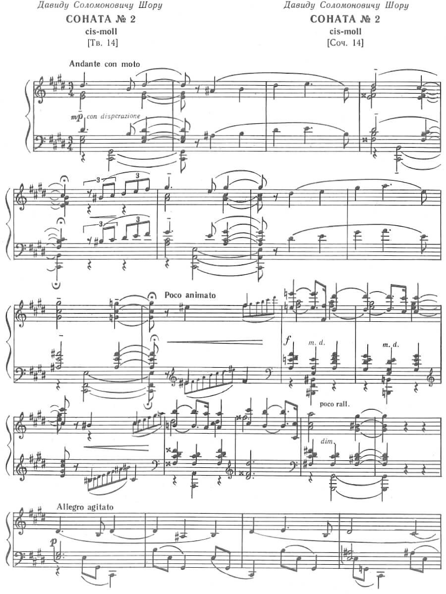 Kosenko: Second Sonata, Op. 14