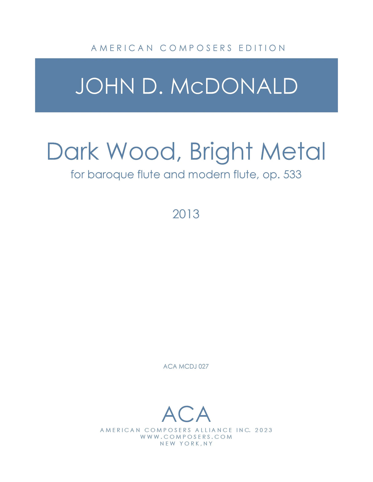 McDonald: Dark Wood, Bright Metal