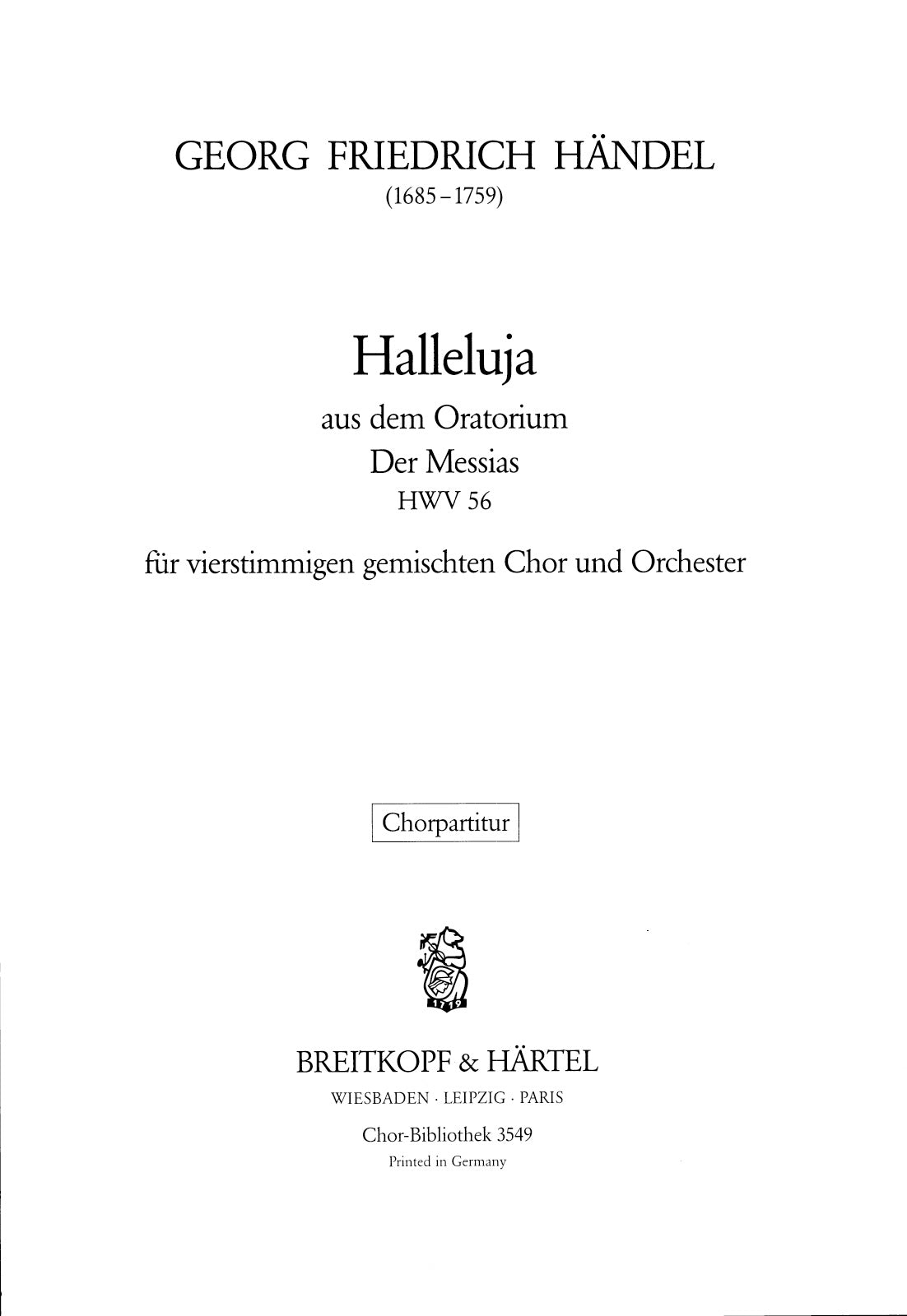 Handel: Halleluja from "Messiah", HWV 56