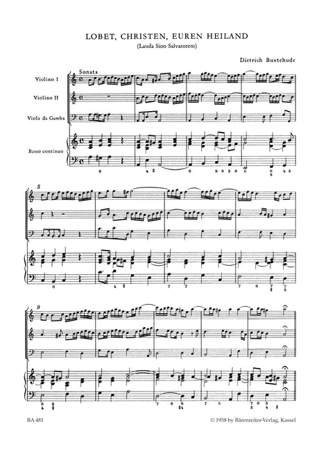 Buxtehude: Lobet, Christen, Euren Heiland, BuxWV 68