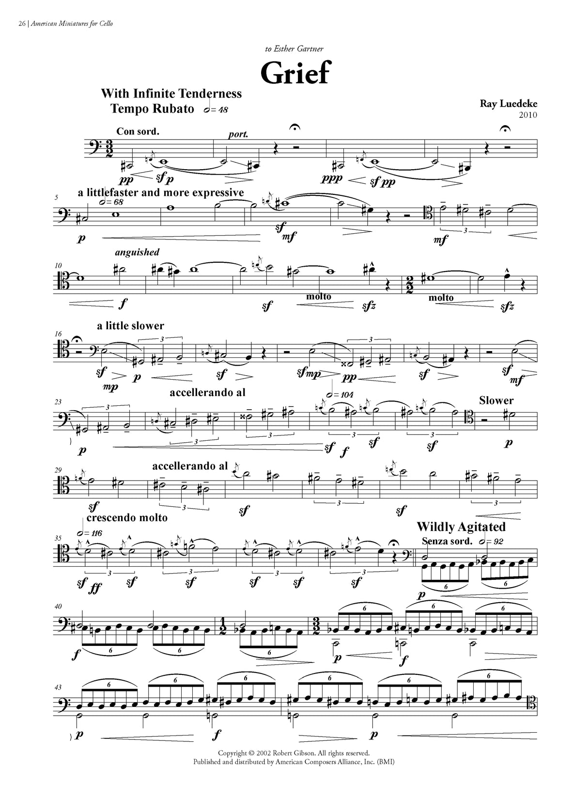 American Miniatures for Cello