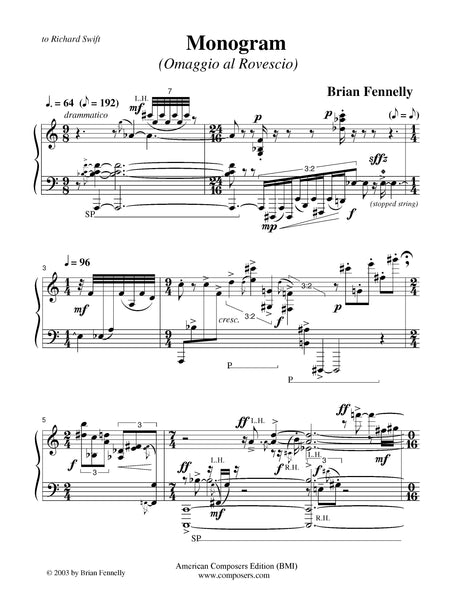 Fennelly: Three Pieces for Piano