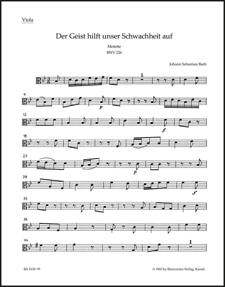 Bach: Der Geist hilft unser Schwachheit auf, BWV 226