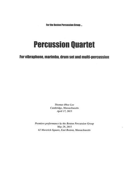 T.O. Lee: Percussion Quartet