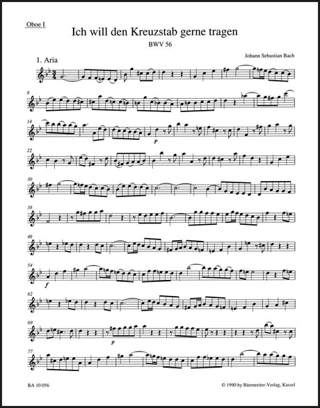Bach: Ich will den Kreuzstab gerne tragen, BWV 56