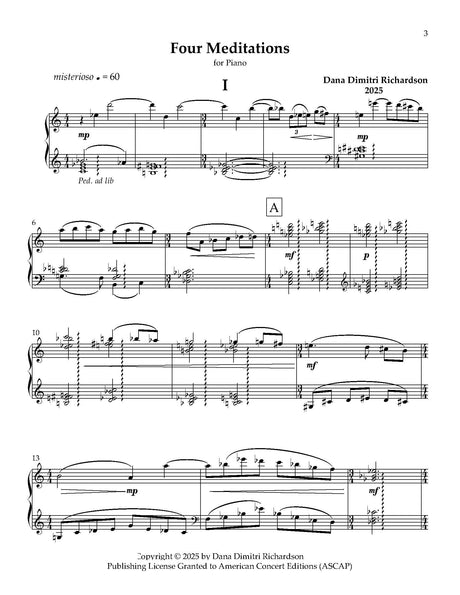 D. Richardson: Four Meditations