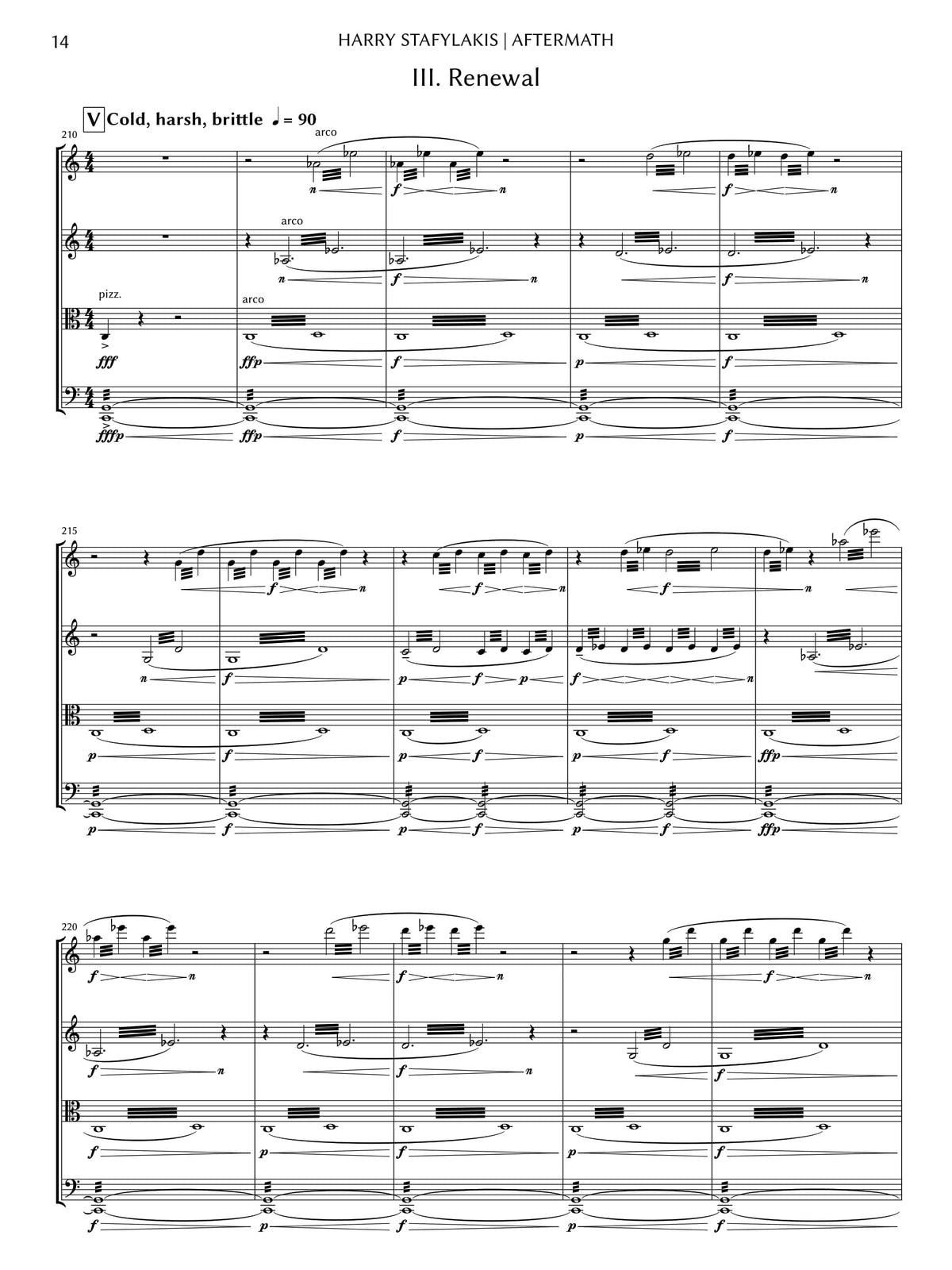 Stafylakis: String Quartet No. 4 ("Aftermath")
