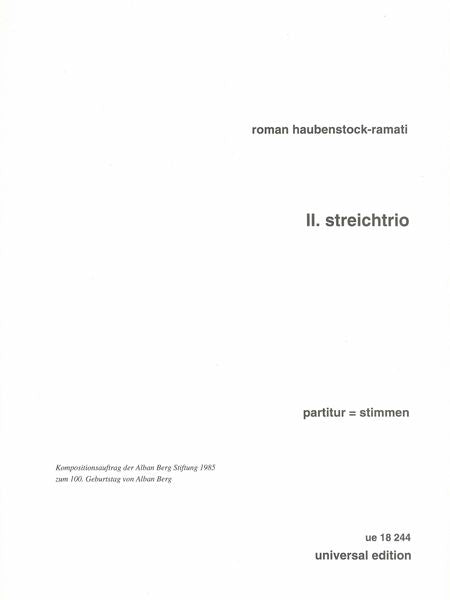 Haubenstock-Ramati: String Trio No. 2