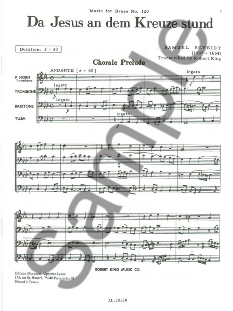 Scheidt: Da Jesus An Dem Kreuze