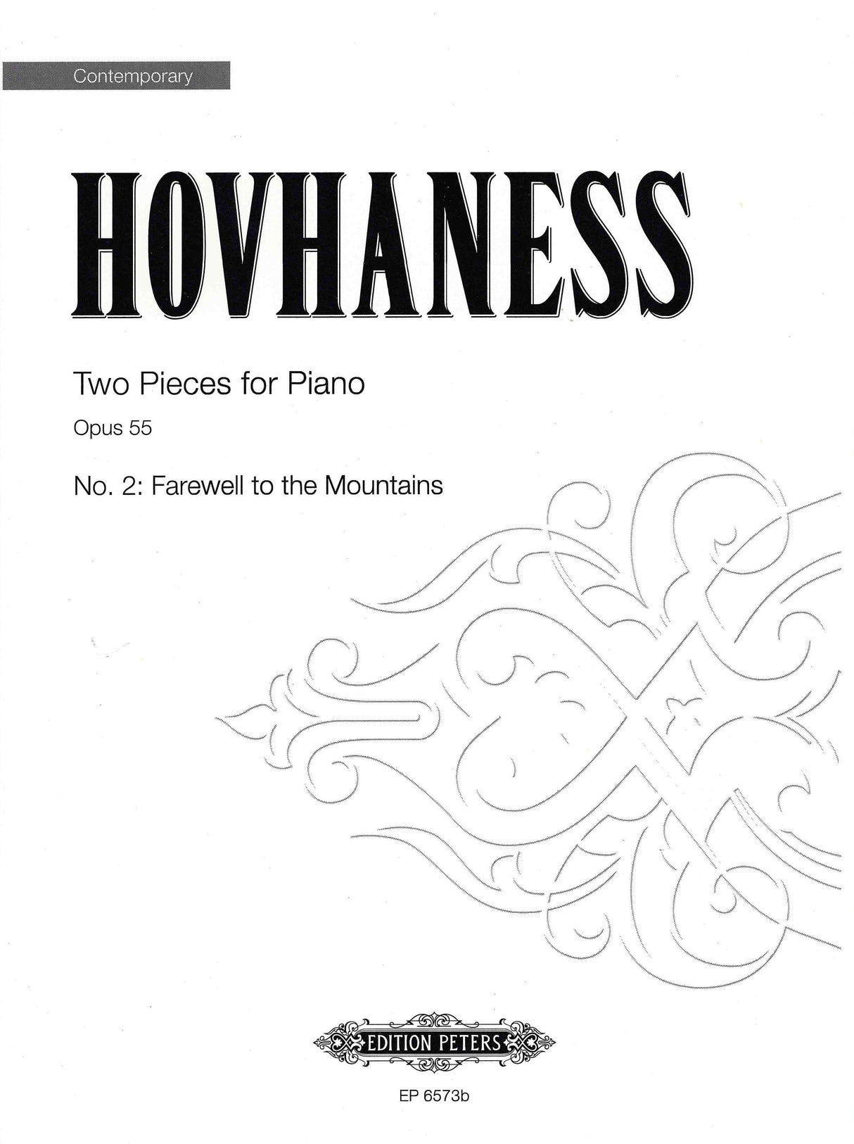 Hovhaness: Two Pieces for Piano, Op. 55, No. 2: Farewell to the Mountains