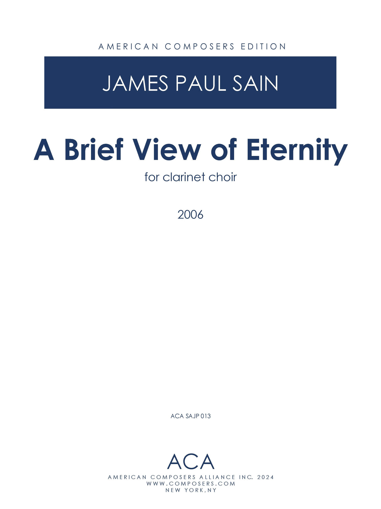 Sain: A Brief View of Eternity