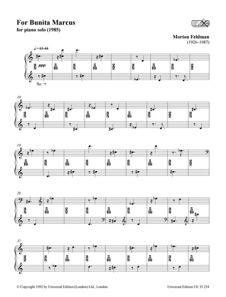 Feldman: For Bunita Marcus