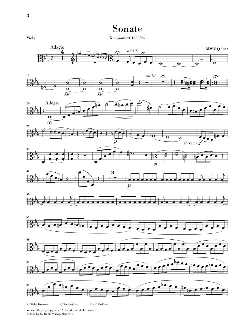 Mendelssohn: Viola Sonata in C Minor