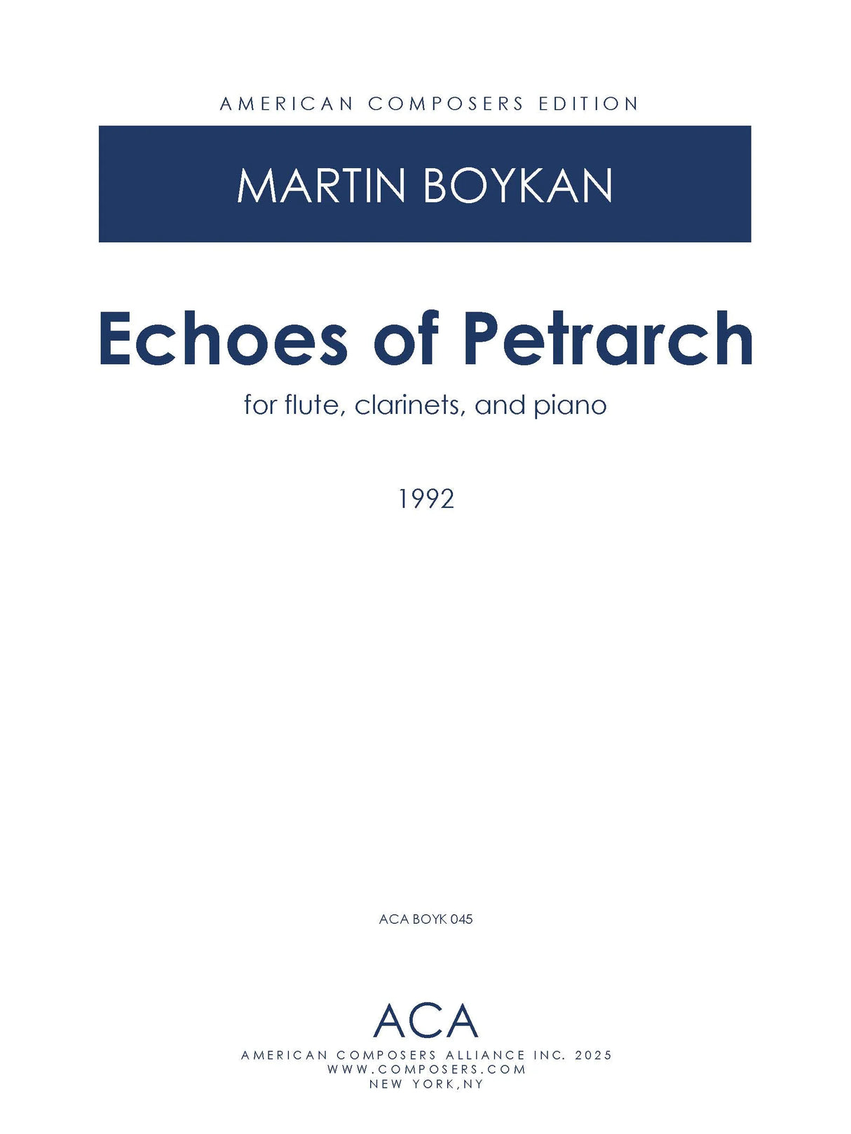 Boykan: Echoes of Petrarch