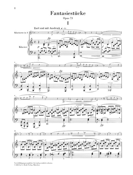 Schumann: Fantasiestücke, Op. 73 (Violin Version)