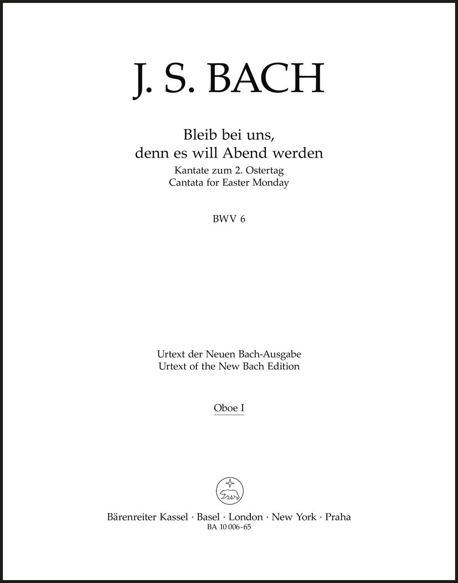 Bach: Bleib bei uns, denn es will Abend werden, BWV 6