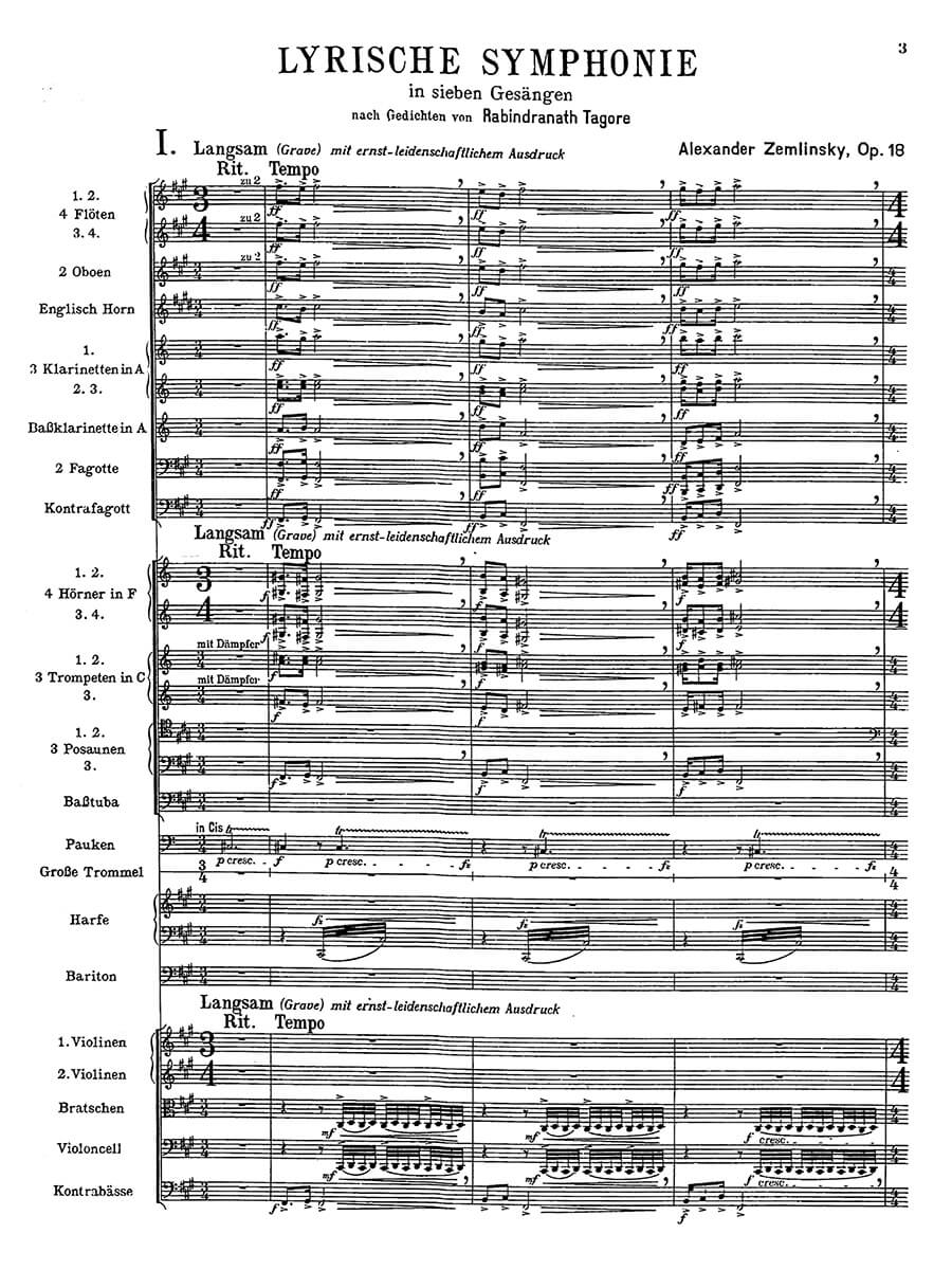 Zemlinsky: Lyric Symphony, Op. 18