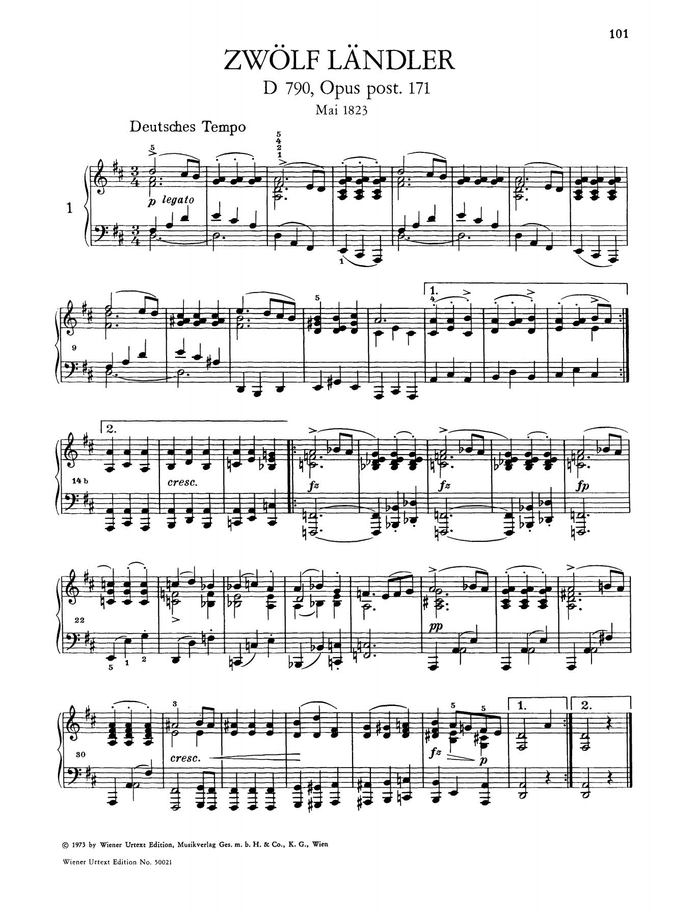 Schubert: Complete Dances - Volume 1 – Ficks Music