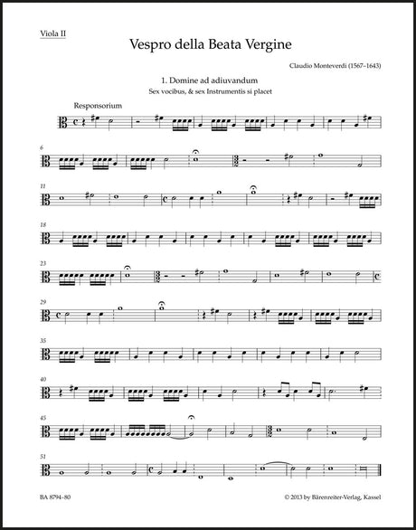 Monteverdi: Vespro della Beata Vergine