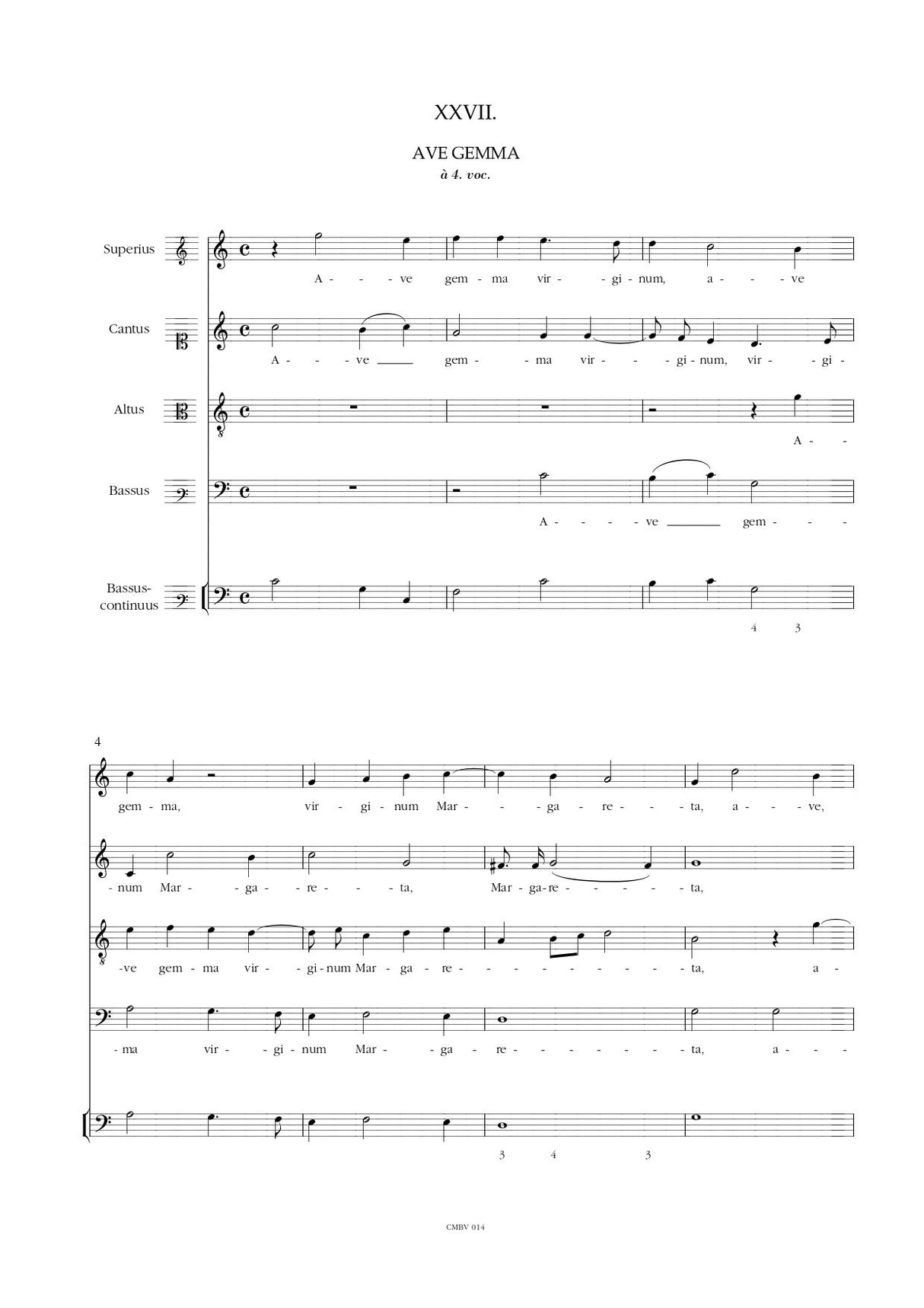 Du Mont: Ave gemma / Cantate Domino / O Domine Deus