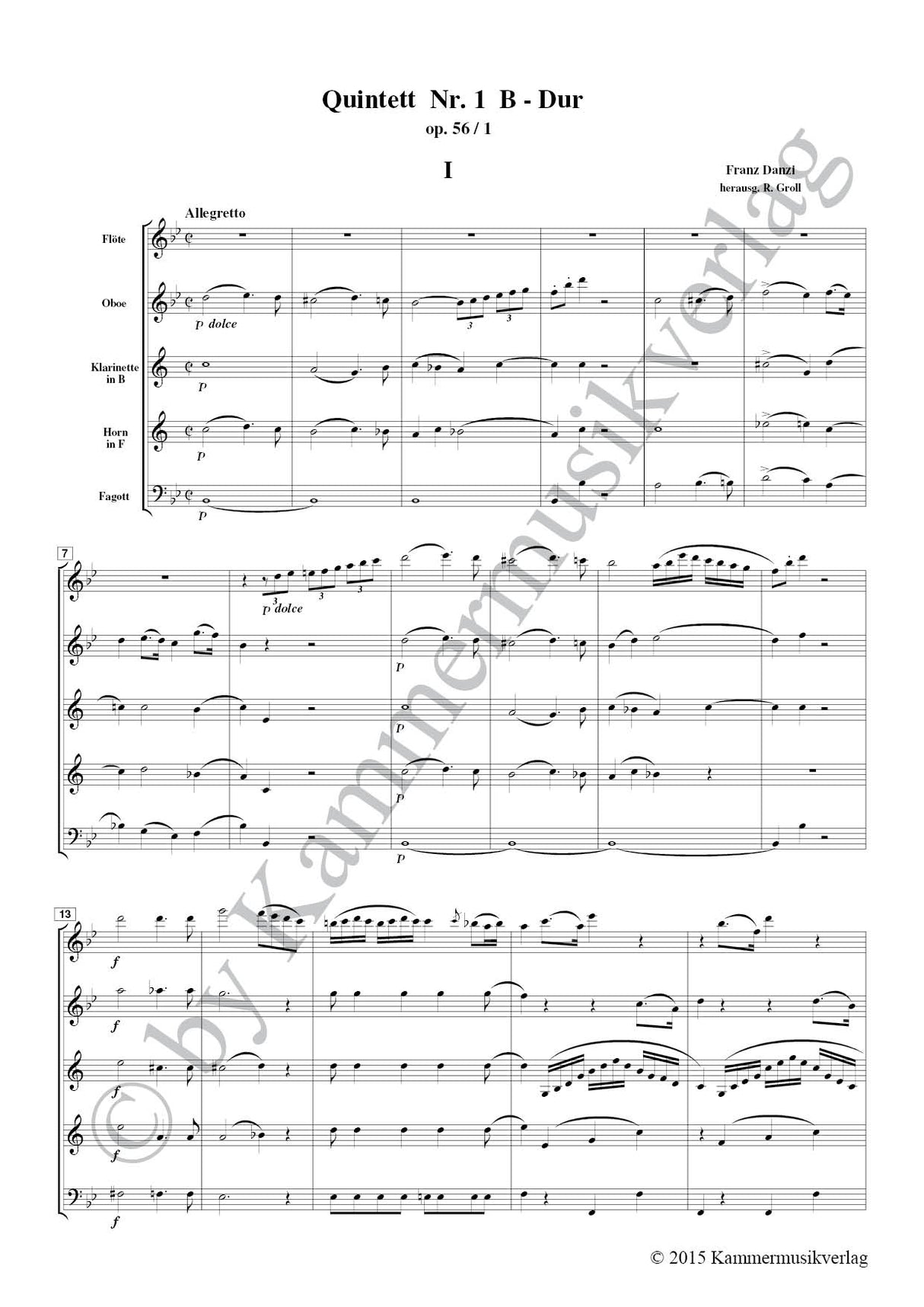 Danzi: 3 Wind Quintets, Op. 56, No. 1-3