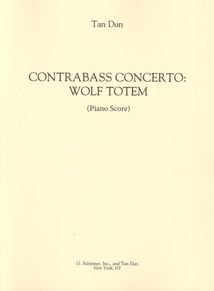 Tan Dun: Double Bass Concerto