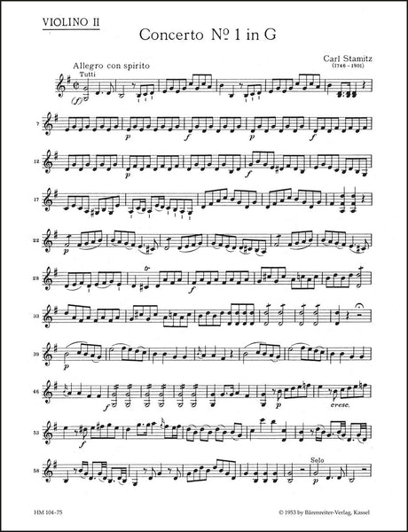 Stamitz: Cello Concerto No. 1 in G Major