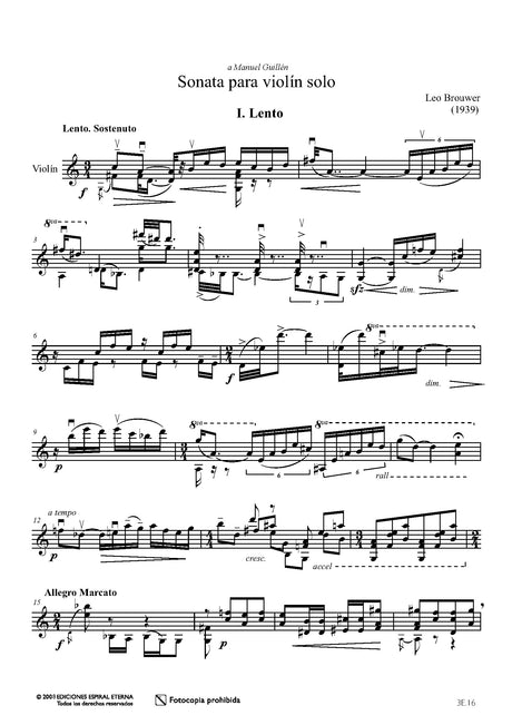 Brouwer: Sonata para violín