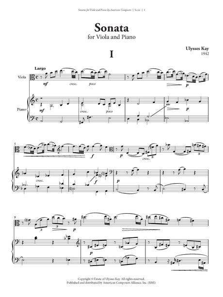 Viola Sonatas by American Composers