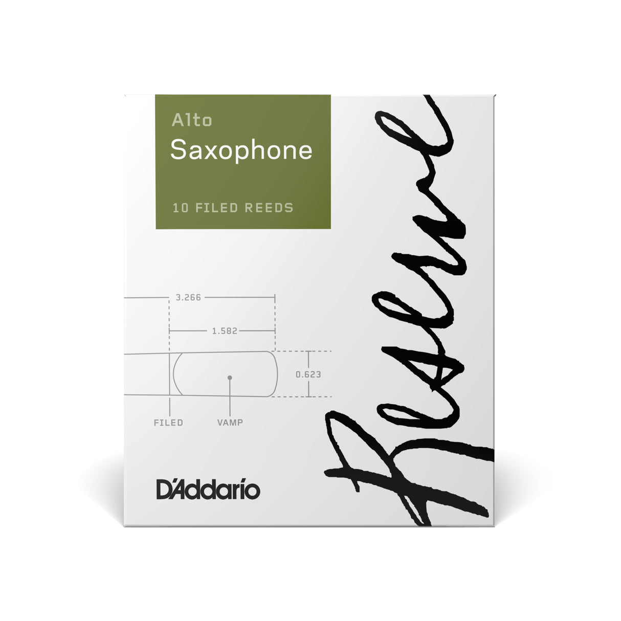 D'Addario Reserve Alto Saxophone Reeds, 10-pack