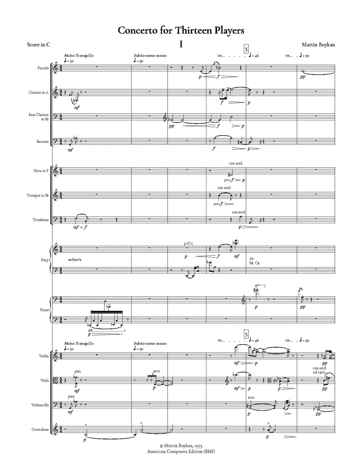 Boykan: Concerto for 13 Players