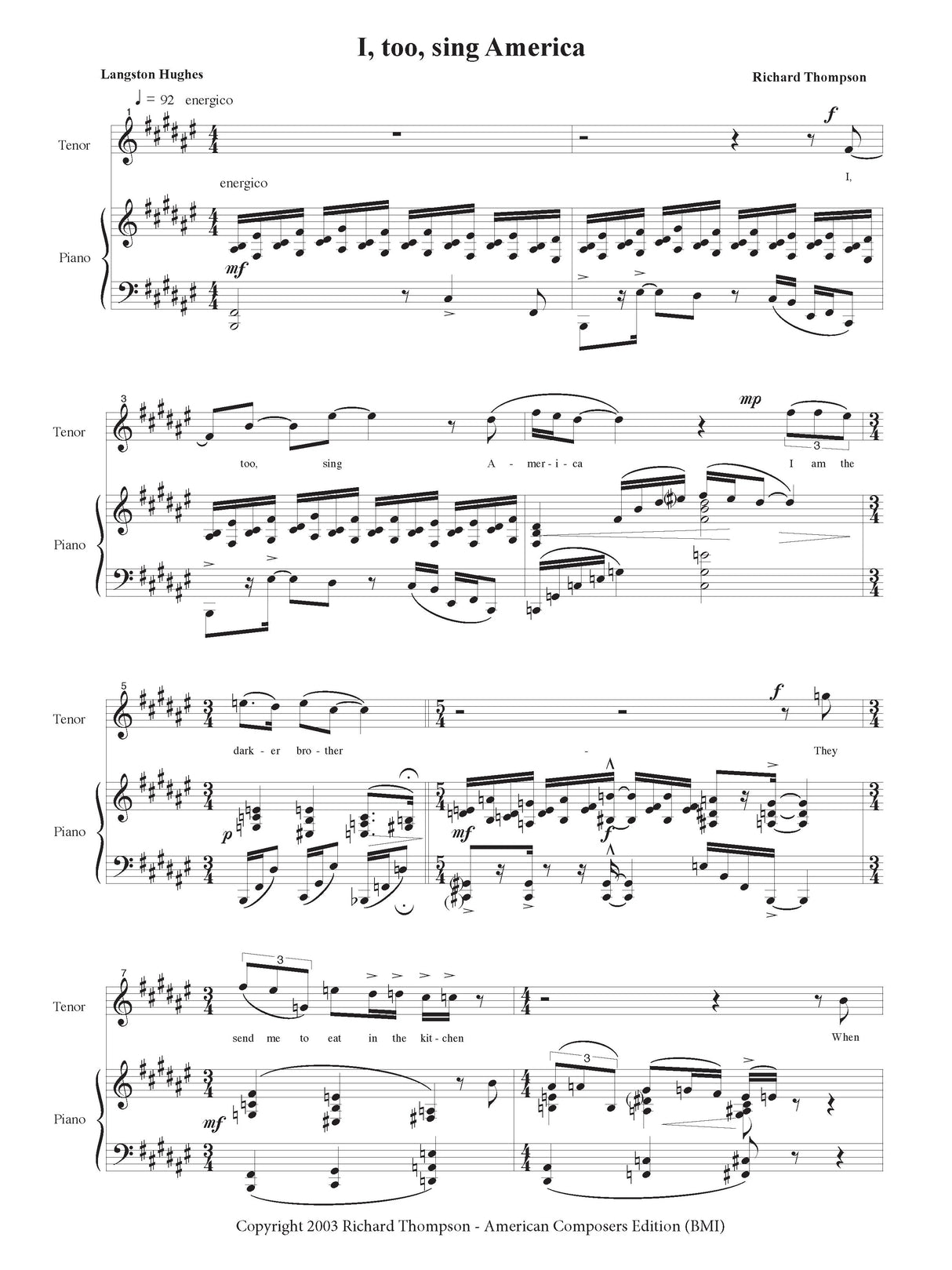Thompson: Dream Variations