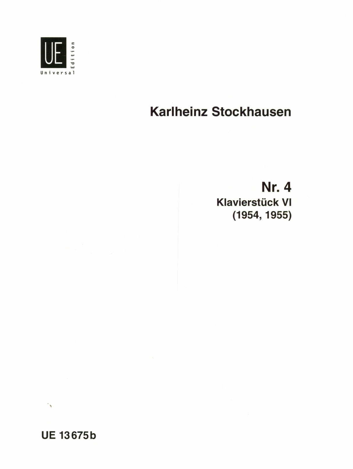 Stockhausen: Klavierstück VI