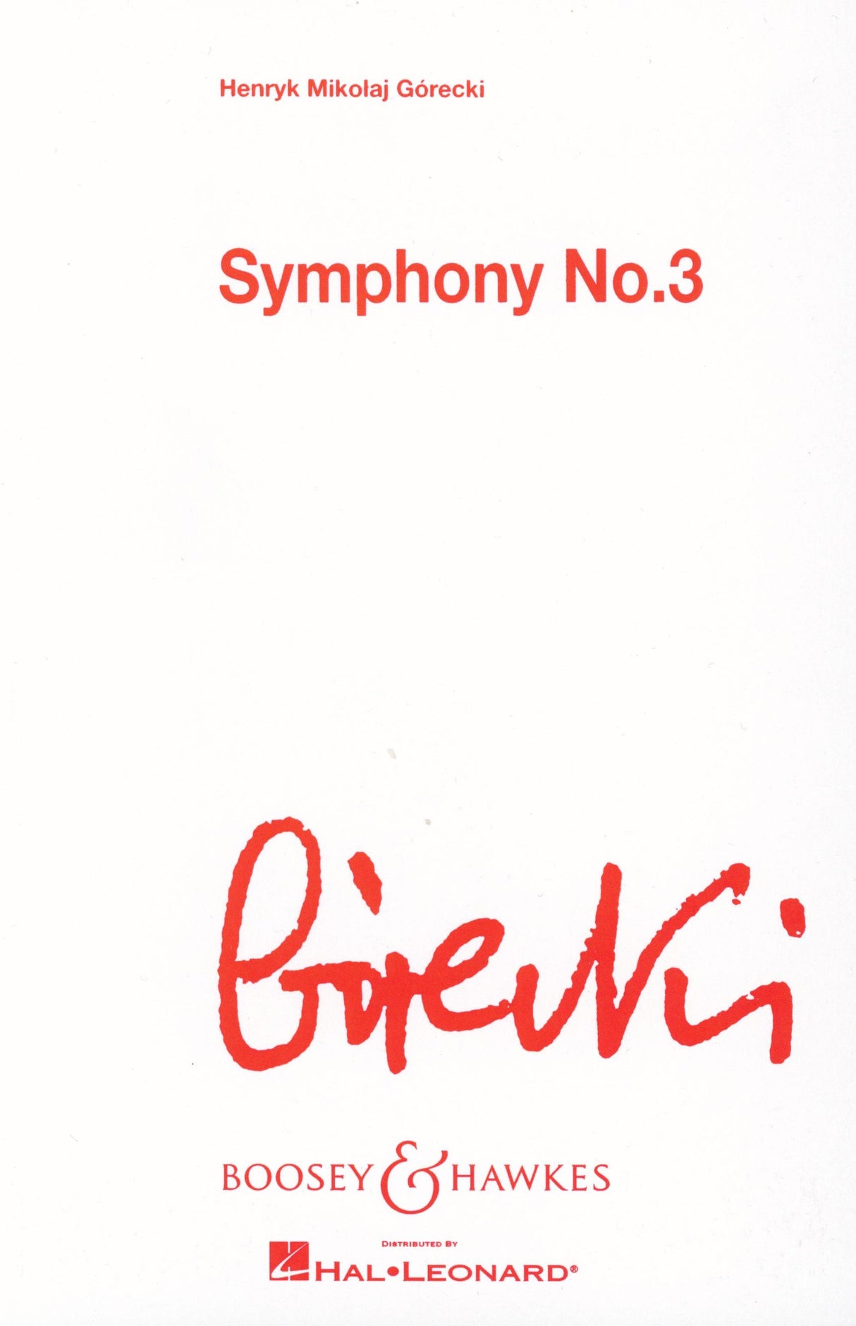 Górecki: Symphony No. 3, Op. 36