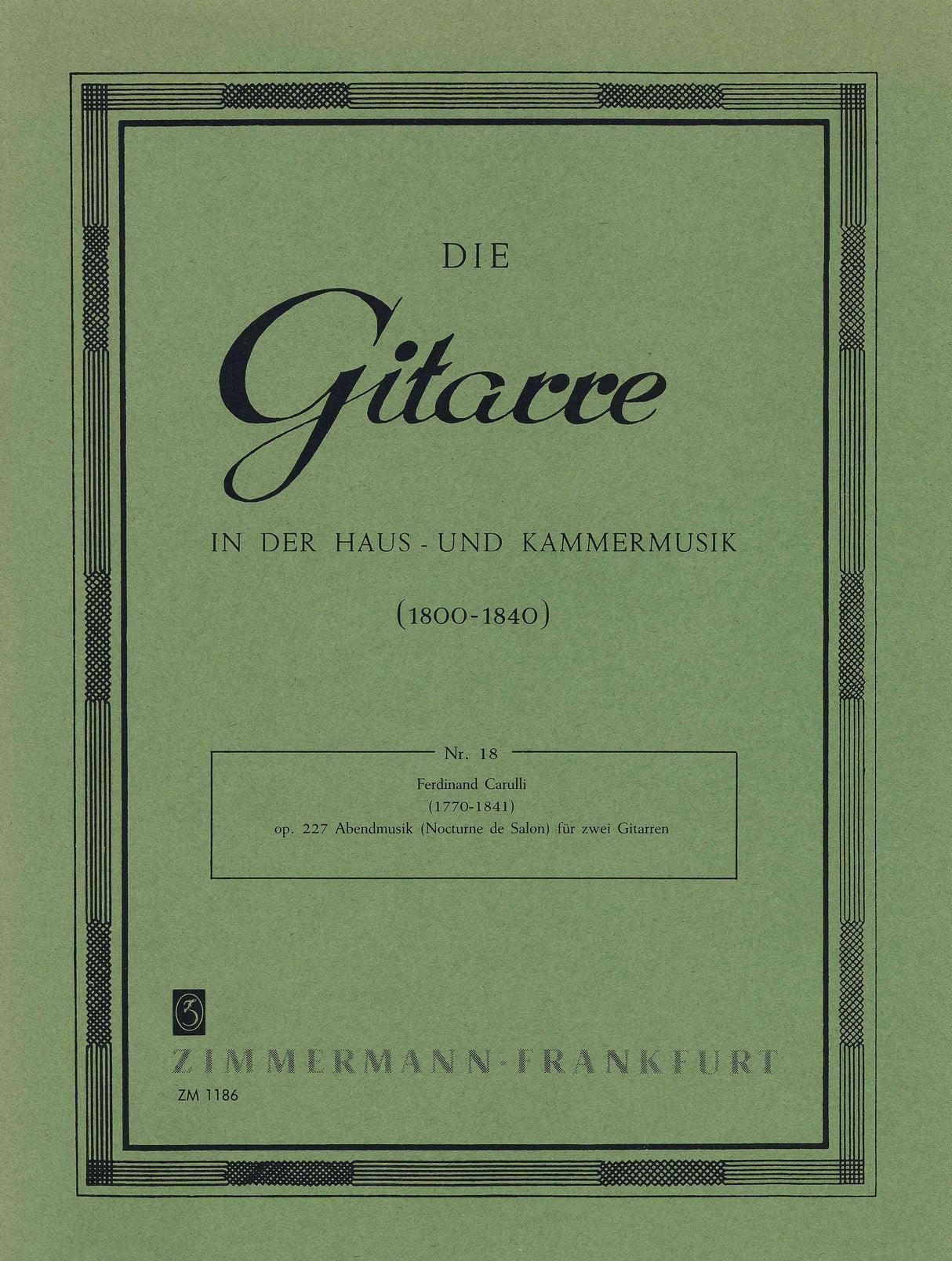 Carulli: Abendmusik (Nocturne de Salon), Op. 227