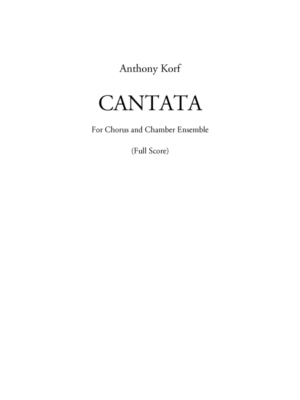 Korf: Cantata