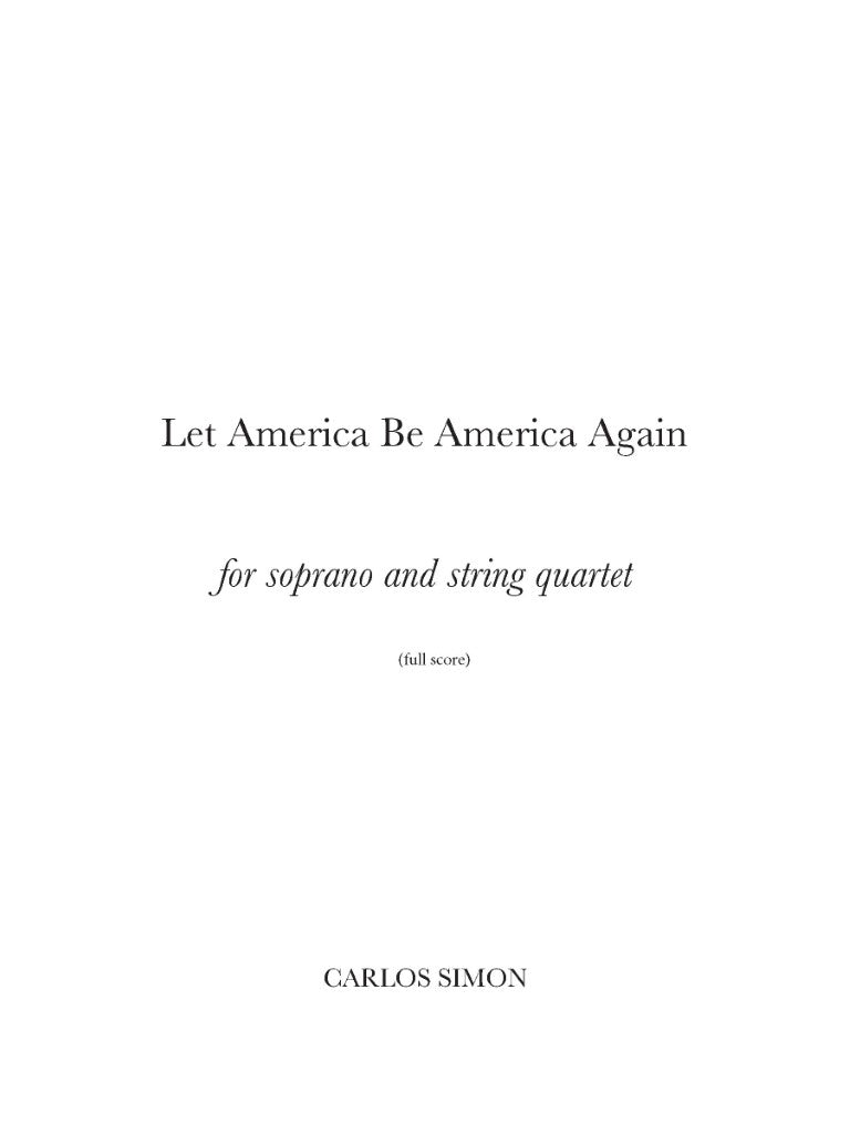 Simon: Let America be America Again