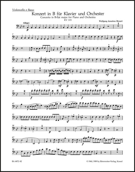 Mozart: Piano Concerto No. 27 in B-flat Major, K. 595