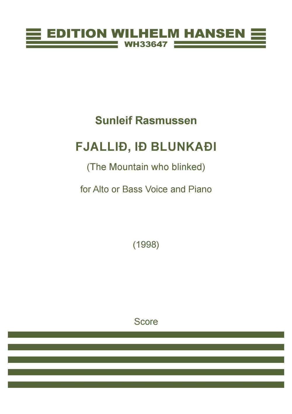 Rasmussen: Fjallið, Ið Blunkaði