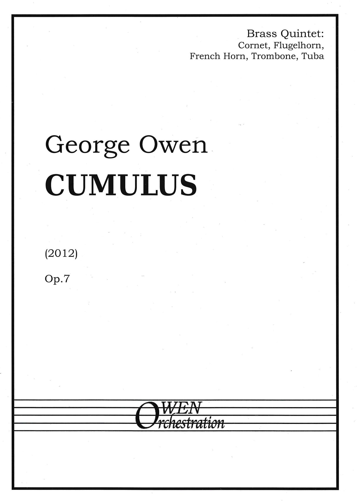 Owen: Cumulus, Op. 7
