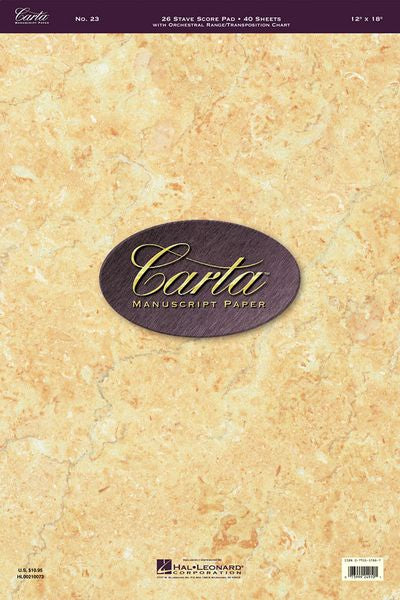 Carta Manuscript Paper - 12x18