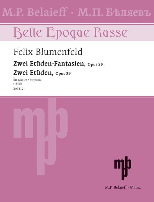 Blumenfeld: 2 Fantasy Etudes, Op. 25, and 2 Etudes, Op. 29