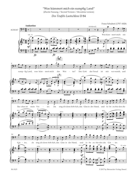 Schubert: Selected Arias for Baritone