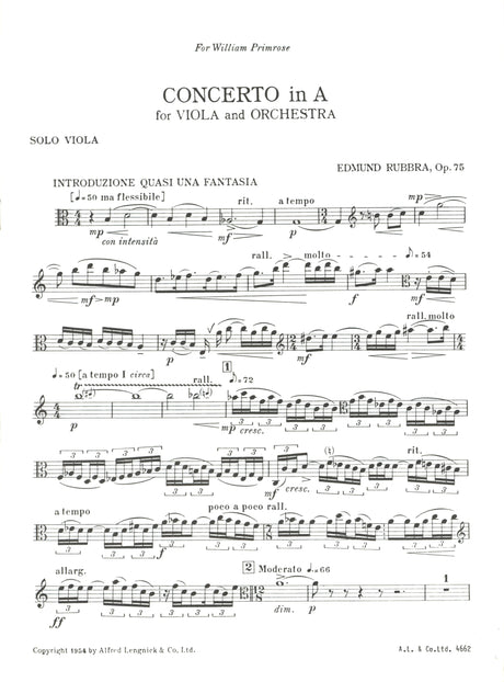 Rubbra: Viola Concerto, Op. 75