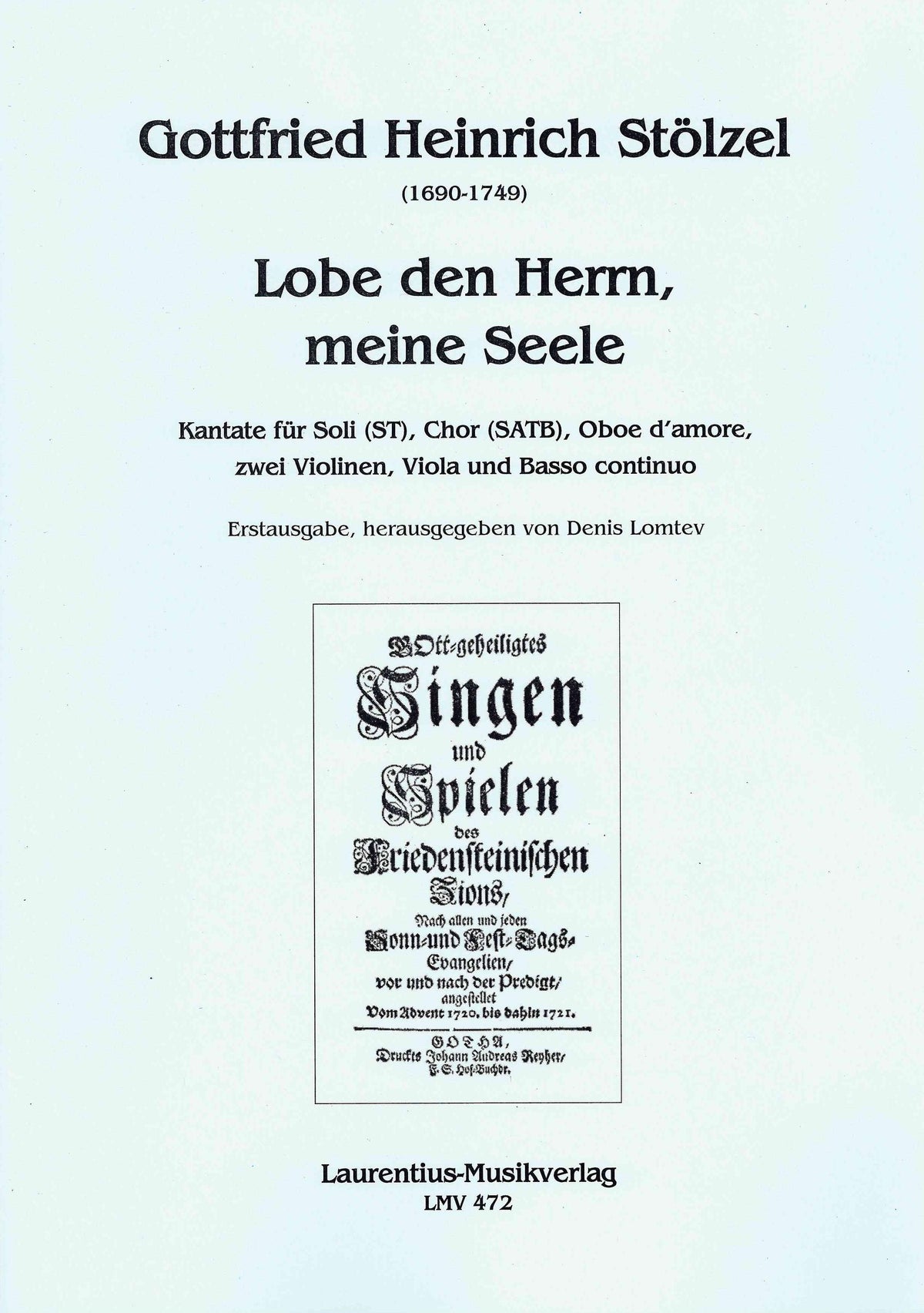 Stölzel: Lobe den Herrn, meine Seele