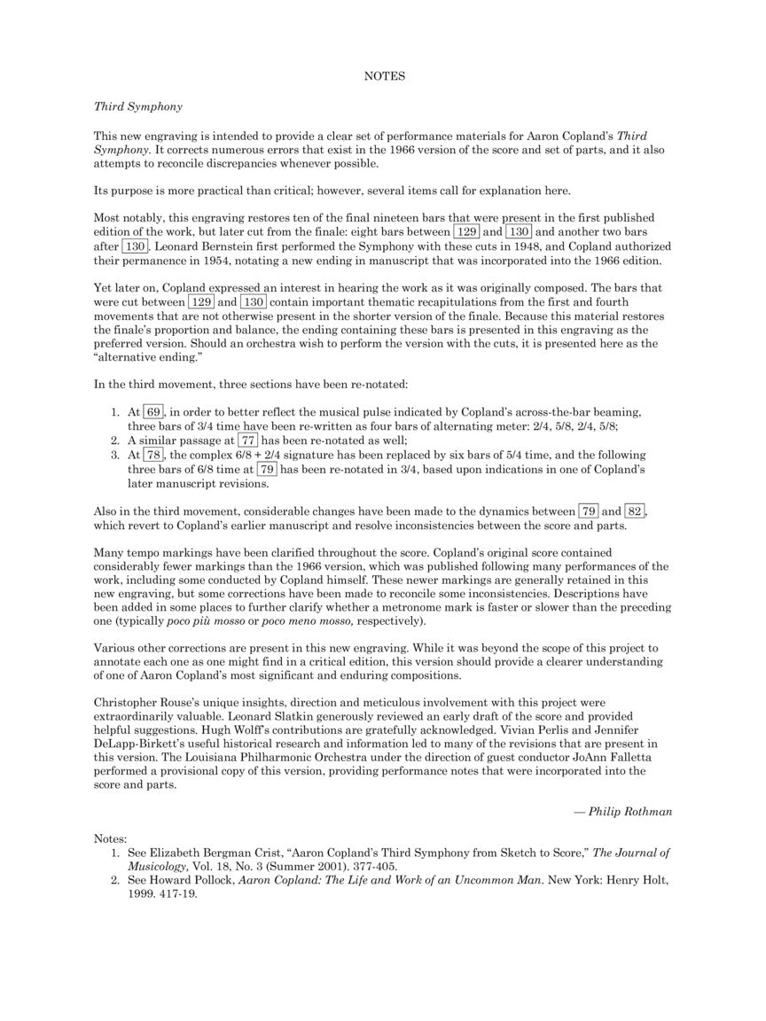 Copland: Symphony No. 3